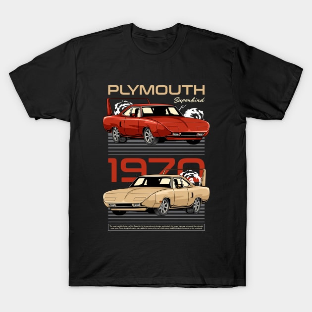 1970 Plymouth Superbird Car T-Shirt by milatees